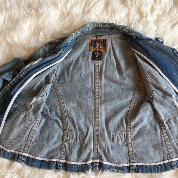 True Religion Distressed Jeans Blazer - Picture 5 of 11